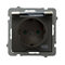 AS Socket splash-proof with grounding schuko IP-44 with shutters for current paths transparent cover satin light