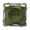 AS Splashproof earthed socket ecru, transparent cover