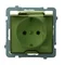 AS Splashproof grounded socket ecru, without frame, transparent lid