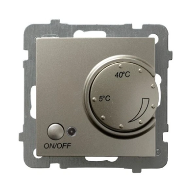 AS Temperature regulator with underfloor sensor satin light