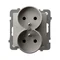 AS Toma doble con toma de tierra sin marco cachemir