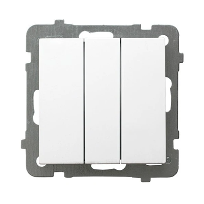 AS Triple connector, white, frameless