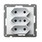 AS Triple EURO socket white