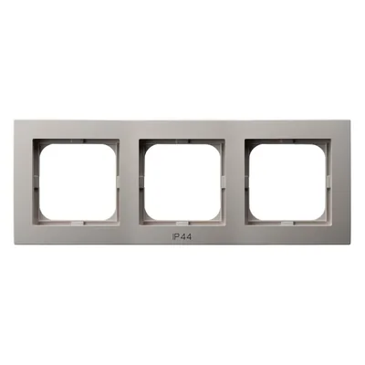 AS Triple frame for IP-44 connectors, cashmere