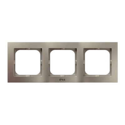 AS Triple frame for IP-44 satin light switches