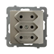 AS Triple socket EURO satin light