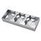 AS Wall-mounted triple junction box silver