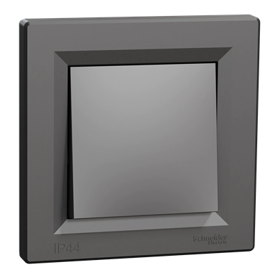 ASFORA 1-pole switch IP44 anthracite