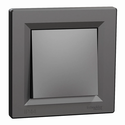 ASFORA 1-pole switch IP44 anthracite