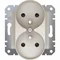 ASFORA 2P+PE double socket for the cream frame system
