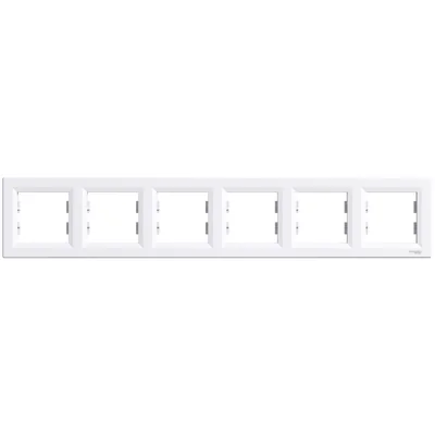 ASFORA 6-fold horizontal white frame