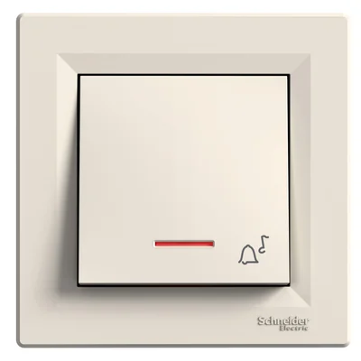 ASFORA Button "bell" with backlight cream screw terminals