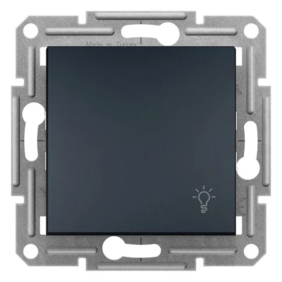 ASFORA Button "light" without frame, anthracite