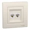 ASFORA Computer socket 2x RJ45 cat.5e UTP cream