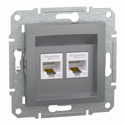 ASFORA Computer socket 2x RJ45 cat.5e UTP without steel frame
