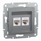 ASFORA Computer socket 2x RJ45 cat.5e UTP without steel frame