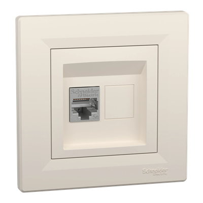 ASFORA Computer socket RJ45 cat.5e STP cream