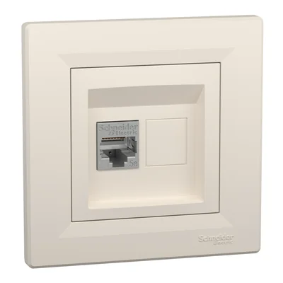 ASFORA Computer socket RJ45 cat.5e STP cream