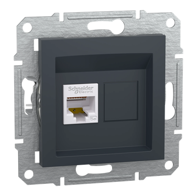 ASFORA Computer socket RJ45 cat.5e STP without frame anthracite