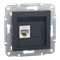 ASFORA Computer socket RJ45 cat.5e STP without frame anthracite