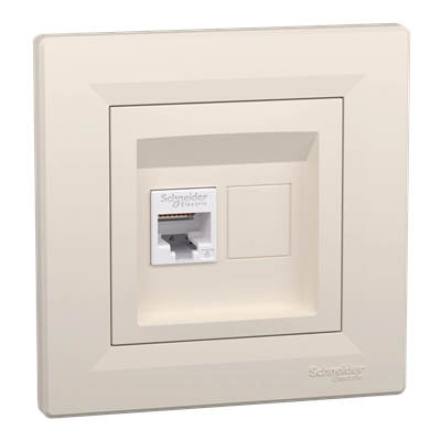 ASFORA Computer socket RJ45 cat.6 UTP cream