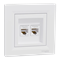 ASFORA Computersteckdose 2x RJ45 Cat.5e UTP weiß