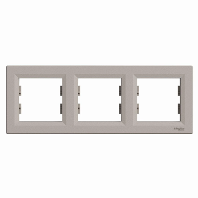 ASFORA cornice orizzontale 3 pieghe, marrone metallizzato