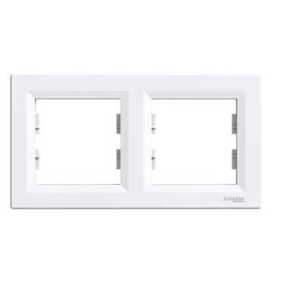 ASFORA Double cadre blanc horizontal