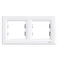 ASFORA Double cadre blanc horizontal