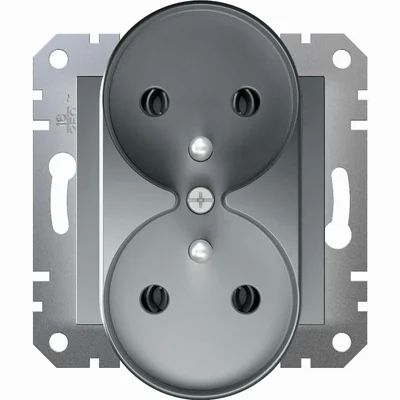 ASFORA Double socket 2P+PE for steel frame system