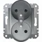 ASFORA Double socket 2P+PE for steel frame system