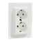 ASFORA Double socket SCHUKO white