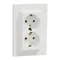 ASFORA Double socket SCHUKO white