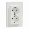 ASFORA Double socket SCHUKO white