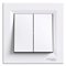 ASFORA double stair connector with white screw clamps