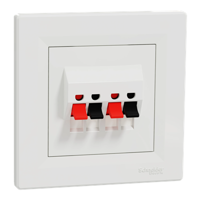 ASFORA Double white speaker socket