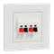 ASFORA Double white speaker socket