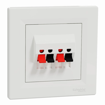 ASFORA Double white speaker socket