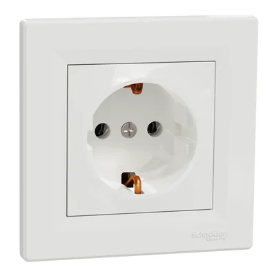 ASFORA Enchufe SCHUKO simple, blanco