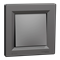 ASFORA IP44 stair switch with anthracite frame