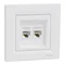 ASFORA Комп'ютерна розетка 2x RJ45 cat.5e UTP біла