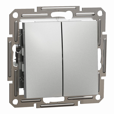 ASFORA Łącznik świecznikowy bez ramki aluminium
