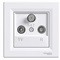 ASFORA Pass-through RTV-SAT socket 4dB white