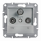 ASFORA Pass-through RTV-SAT socket 4dB without aluminum frame