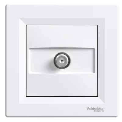 ASFORA Pass-through SAT socket 4dB white