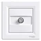 ASFORA Pass-through SAT socket 4dB white