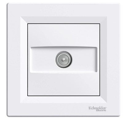 ASFORA Pass-through TV socket 4dB white