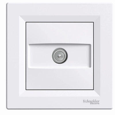 ASFORA Pass-through TV socket 8dB white