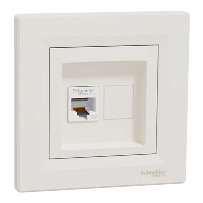 ASFORA Presa per computer RJ45 cat.5e UTP, crema
