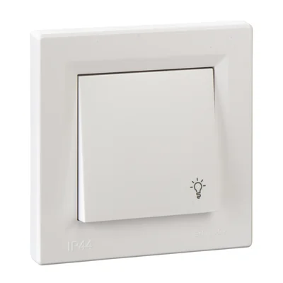 ASFORA pulsante "luce" IP44 bianco